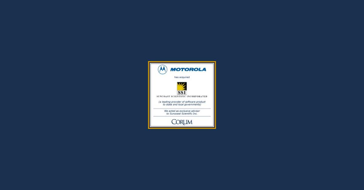 Motorola Suncoast Scientific Corum Group